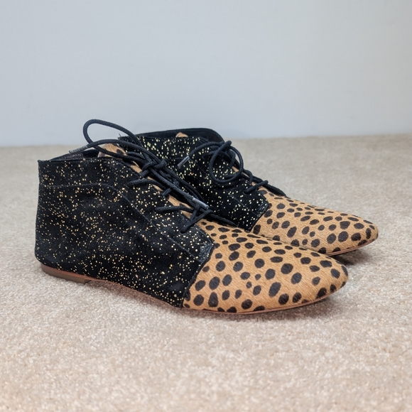 Loeffler Randal Ankle Calf Hair Booties Size 8.5 - Picture 2 of 13